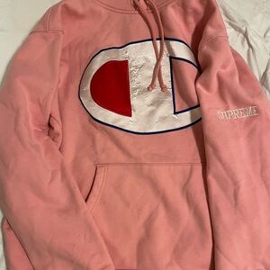 Supreme x Champion pink hoodie M
